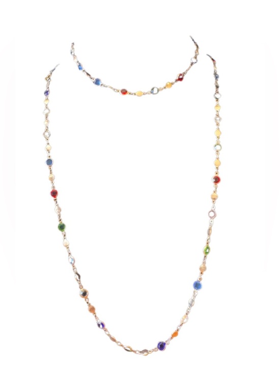 Jewelry - 2 Austrian Crystal Station Necklaces